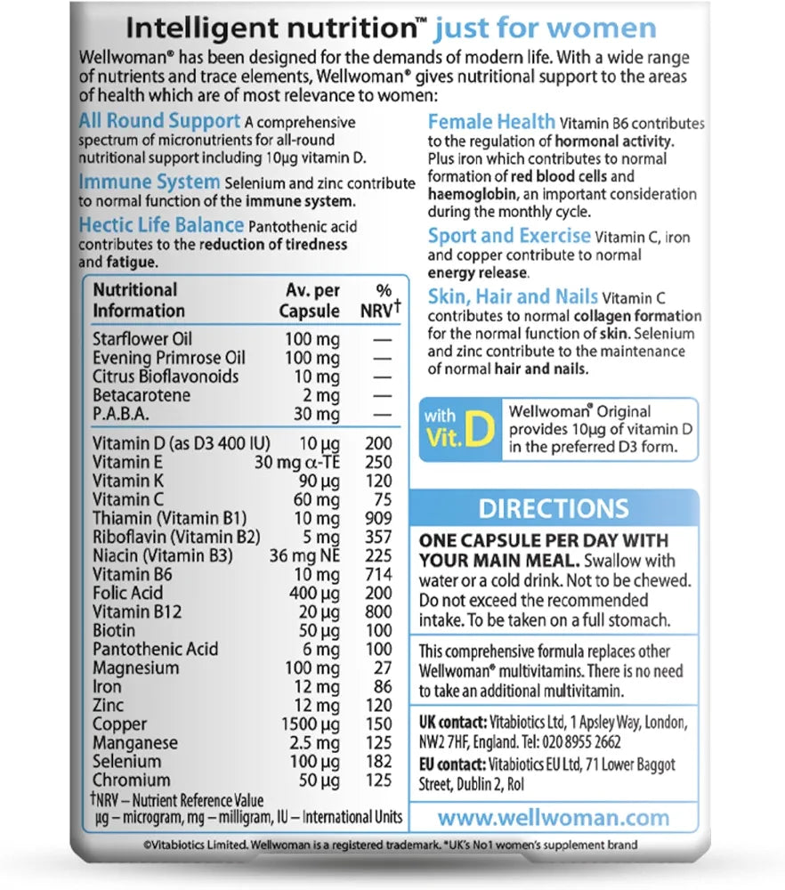 Vitabiotics Wellwoman Multivitamin 30 caps