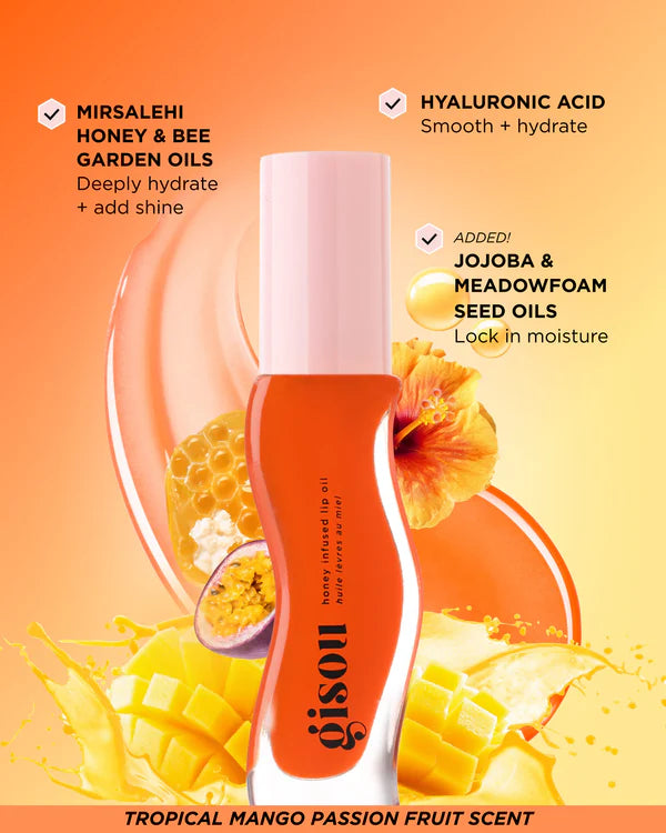 Gisou Honey Infused Lip Oil Glazed Plum