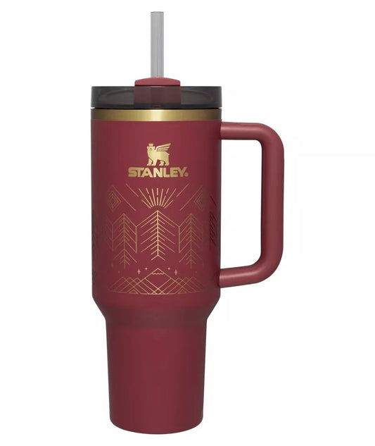 Stanley Limited Edition Cranberry Winterscape 40 oz Quencher H2.0 Tumbler