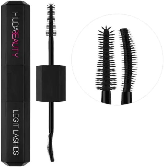 Huda Beauty LEGIT LASHES Double-Ended Volumizing and Lengthening Mascara