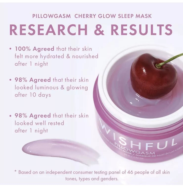 Huda Beauty- Wishful Pillowgasm Vitamin-Rich Cherry Glow Sleep Mask