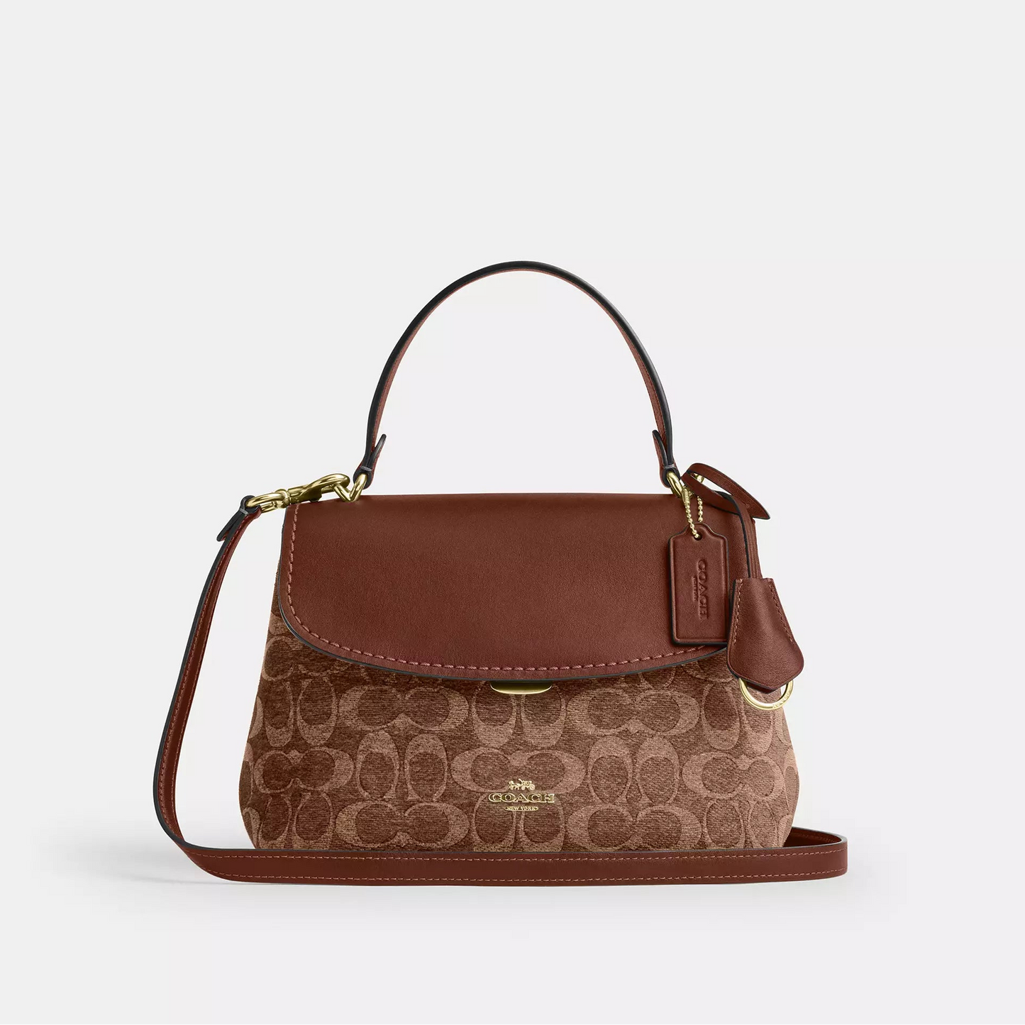 COACH Emory Top Handle Bag In Signature Chenille front view