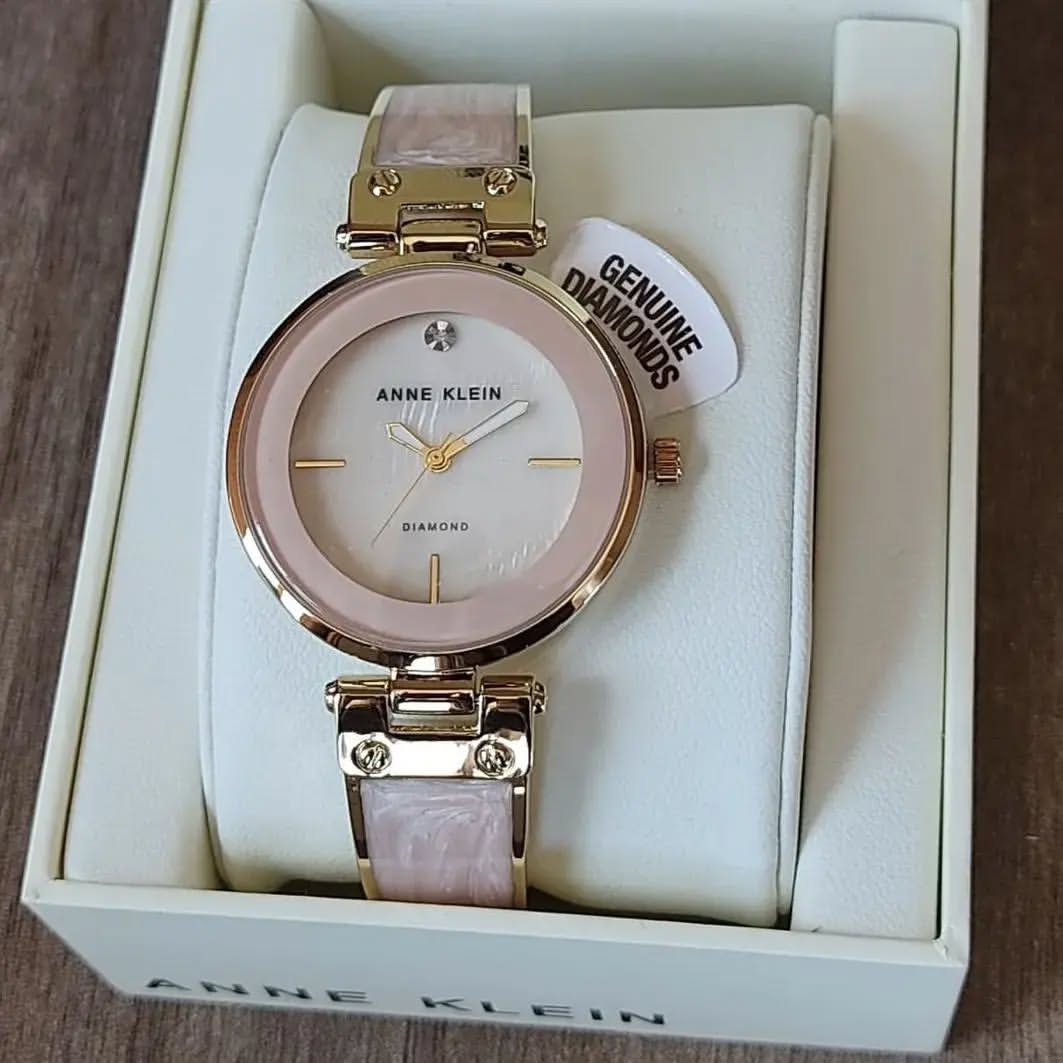 The Anne Klein Mother-of-Pearl & Diamond Watch
