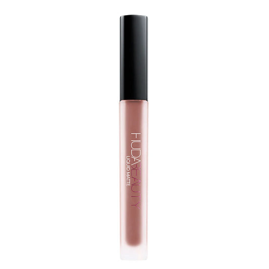 Huda Beauty's Liquid Matte Lipstick in the shade Bombshell