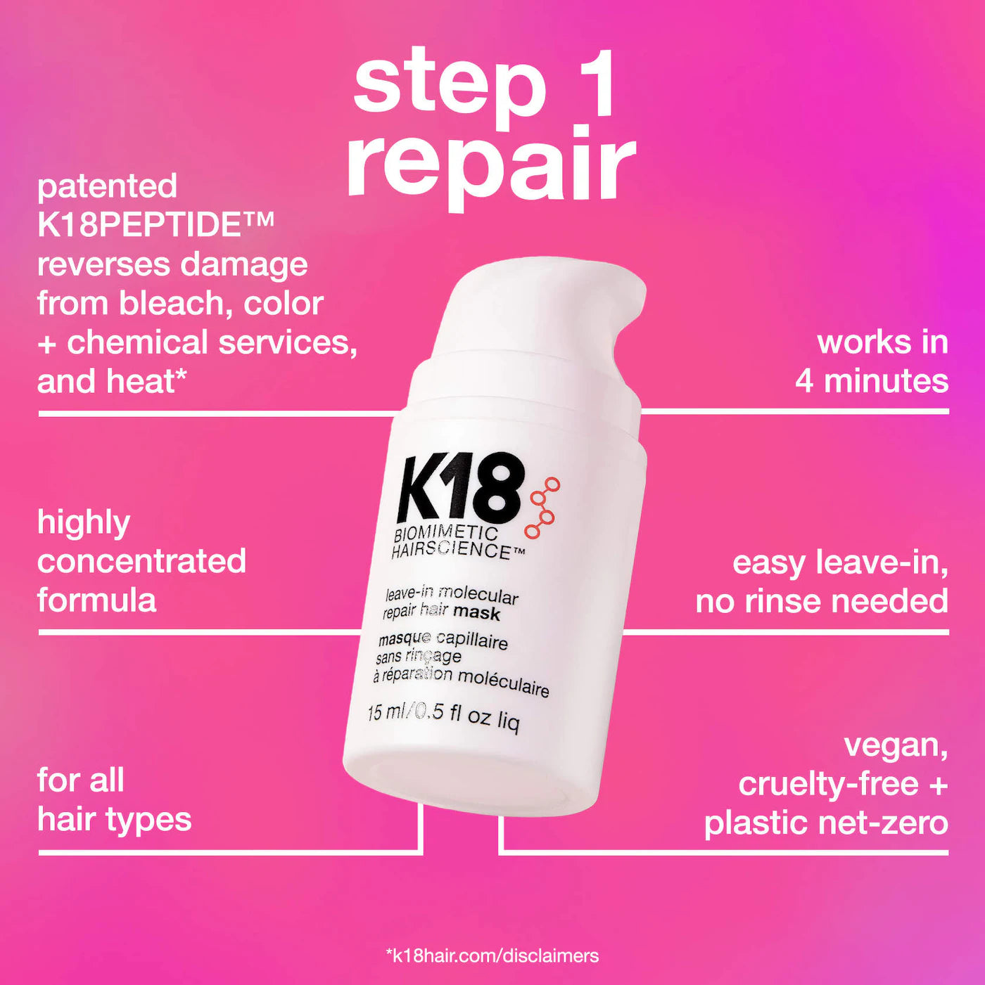 K18 Biomimetic Hairscience  Healthy Volume Minis Hair Gift Set