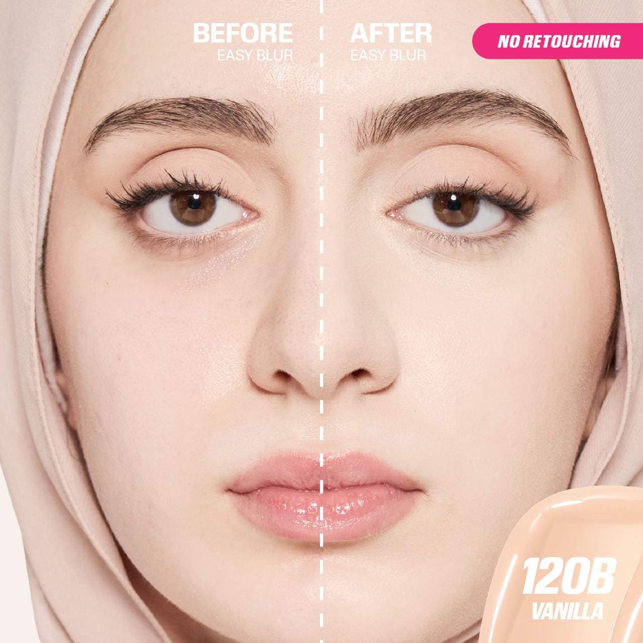 HUDA BEAUTY  Easy Blur Natural Airbrush Foundation with Niacinamide